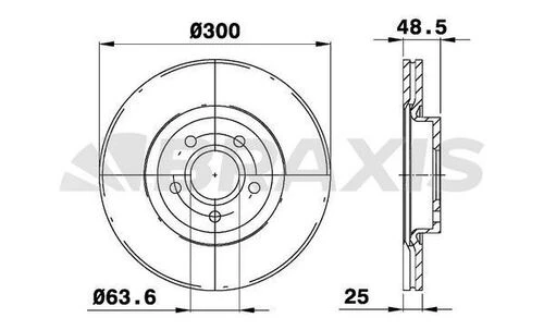 Braxis AE0042 Ae0042 Ön Fren Disk Aynası Focus Iı 04-focus Iı C-max 03-07 C-max 07-1.6eco 1.6tdcı 2.0tdcı 2.1 7m511125bb ürün görseli 1