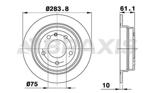 Braxis AE0738 Ae0738 Arka Fren Disk Aynası Bmw Serie 3 1.8ı Df1566 ürün görseli 1