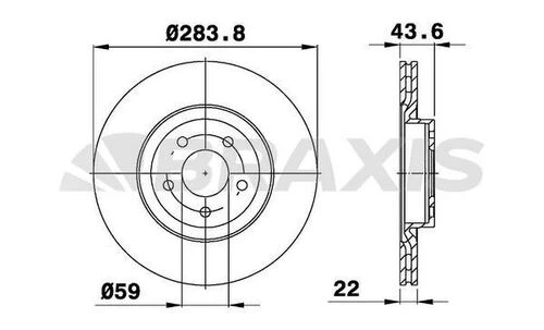 Braxis AE0078 Ae0078 Ön Fren Diski Diski Doblo Iıı Egea 1.3 1.6 2.0 10-alfa Romeo 147 156 5 Bijon 284mm 60658565 ürün görseli 1
