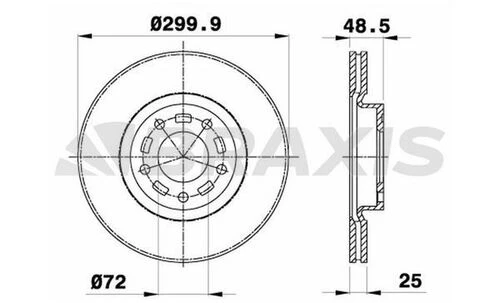 Braxis AE0314 Ae0314 Ön Fren Disk Aynası Havalı Mazda 3 03-09 Mazda 5 05- 300x5 C26y3325xc ürün görseli 1