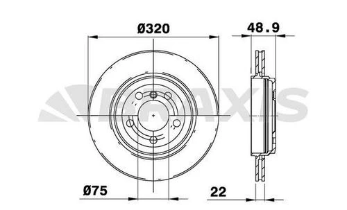 Braxis AE0338 Ae0338 Fren Diski Arka Havalı Bmw E46 99-04 34216864052 ürün görseli 1