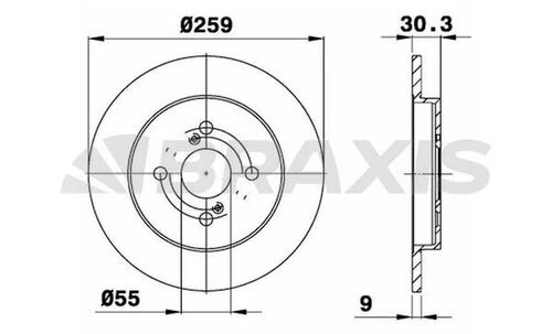 Braxis AE0327 Ae0327 Arka Fren Disk Aynası Düz Yaris Iı 06-11 260x3 4243152080 ürün görseli 1