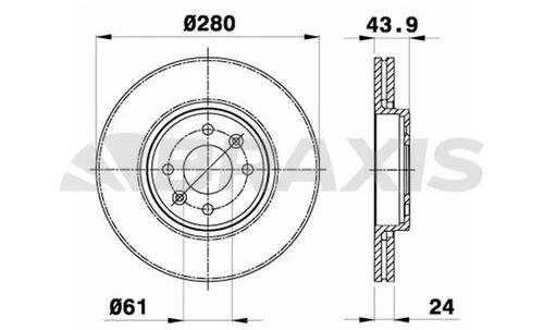 Braxis AE0013 Ae0013 Ön Fren Disk Aynası Havalı Captur Clio Iı Iıı Kangoo I Laguna I Megane I Iı Scenic I Iı Dokker Lodgy 7701207829 ürün görseli 1