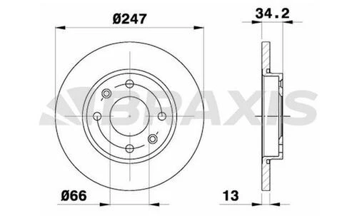 Braxis AE0133 Ae0133 Ön Fren Disk Aynası Xsara 1.4 Tud5 206 P306 1.4 8v Hava Soğutmasız 4249.a5 ürün görseli 1