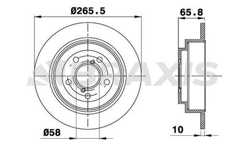 Braxis AE0493 Ae0493 Fren Diski Arka Düz Subaru Impreza 98-forester 98-10 Legacy 98- 266x5 26700fe080 ürün görseli 1