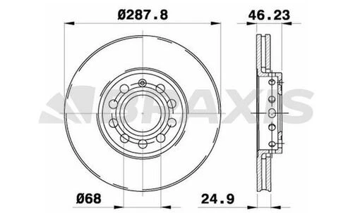 Braxis AE0043 Ae0043 Ön Fren Diski Passat 96-05 A4 A6 1.8 20v 1.9tdı 97- 4a0615301c ürün görseli 1