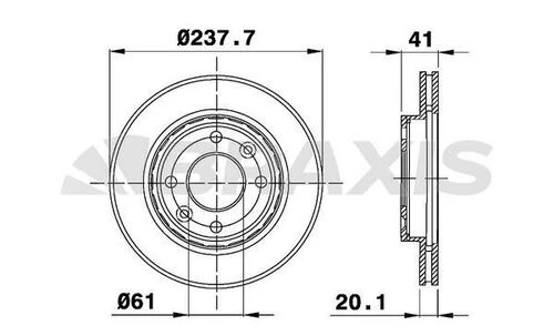 Braxis AE0015 Ae0015 Ön Fren Disk Aynası Havalı Renault 19 Renault 21 Clio I Iı Kangoo Megane I Symbol I 1.2 1.4 1.5 1.6 1.9 Küçük 7701204286 ürün görseli 1