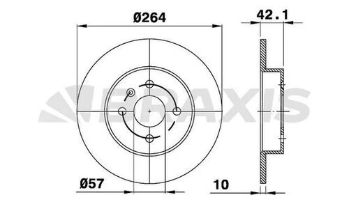 Braxis AE0186 Ae0186 Arka Fren Disk Aynası Astra H Meriva 1.6 16v.1.7dtı.1.8ı 16v 05 03 Combo Tour 1.3 Cdtı 16v.1.4 569116 ürün görseli 1