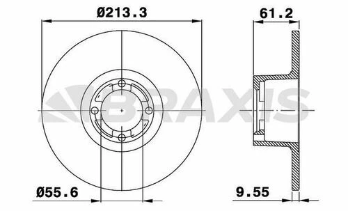Braxis AE0332 Ae0332 Ön Fren Disk Aynası Rover Mini 1.3 1.3ı Df1856 ürün görseli 1