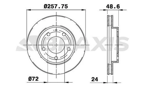 Braxis AE0215 Ae0215 Ön Fren Disk Aynası Havalı Mazda 626 Fs 92-97 M6 92-97 285x4 Ga4y3325xj ürün görseli 1