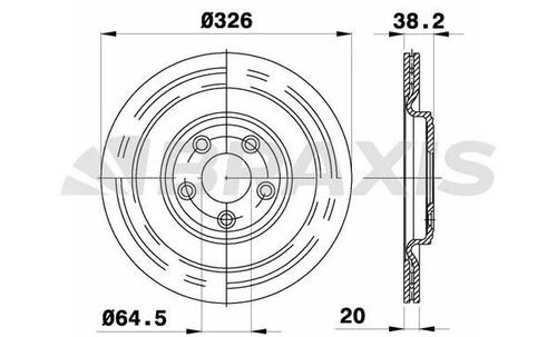Braxis AE0434 Ae0434 Fren Diski Arka Aguar Xf Xj Xk 08- C2c25339 ürün görseli 1