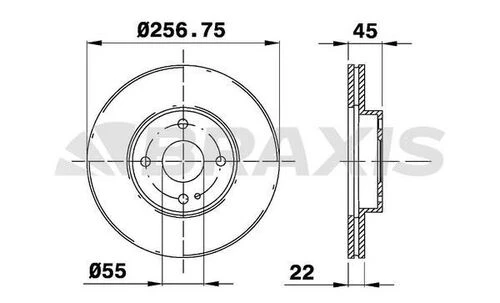Braxis AE0551 Ae0551 Ön Fren Disk Aynası Havalı Mazda 323 Lantis 95-98 Familia 95-98 1.5 1.8 16v Mx3 1.6 16v 1.9 24v Bb7e3325xd ürün görseli 1