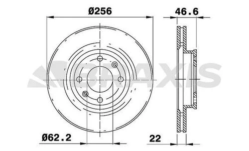 Braxis AE0247 Ae0247 Ön Fren Diski Aynası Hyundai Accent Era 2006-2011 Kia Rio 2005-i20 2007-256mm 517121g000 ürün görseli 1