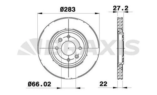 Braxis AE0334 Ae0334 Ön Fren Disk Aynası Xantia 93-xsara 98-z96 97 P306 Gtı Xu10j4rs S16 97-p405 Ym 2.0 15 4246.g1 ürün görseli 1
