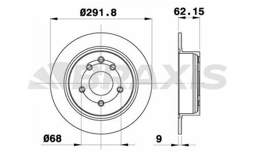 Braxis AE0131 Ae0131 Arka Fren Disk Aynası Düz Nissan Qashqai 07-12 Juke 10- 292x5 43206jd00a ürün görseli 1