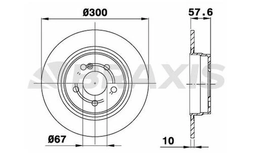 Braxis AE0211 Ae0211 Fren Diski Arka W204 08-14 S204 09-14 C204 11-c207 09-16 A207 10-15 A2044231512 ürün görseli 1