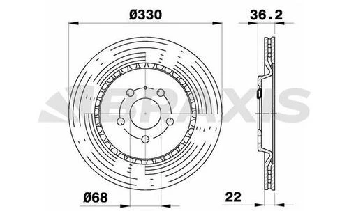 Braxis AE0419 Ae0419 Arka Fren Disk Aynası Audi A4 A5 A6 A7 A8 Q5 Porsche Macan 08- 8w0615601k ürün görseli 1