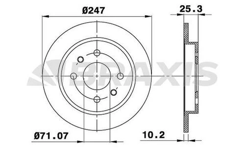Braxis AE0097 Ae0097 Arka Fren Disk Aynası P106 206 P306 Xsara Xsara Iı Zsaxo 1.8 2.0 2.0ı 2.0gtı Hava Soğutmasız 4249.f5 ürün görseli 1