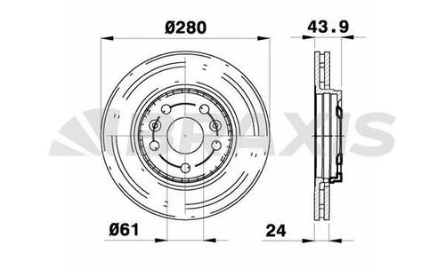Braxis AE0182 Ae0182 Ön Fren Disk Aynası Havalı Kangoo Iıı Mercedes Citan 1.5dcı 1.6 08- 5 Bijon 8201464604 ürün görseli 1