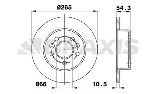 Braxis AE0517 Ae0517 Arka Fren Disk Aynası Renault Avantime Espace 2.0ı Df4546 ürün görseli 1