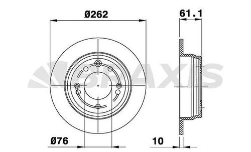 Braxis AE0129 Ae0129 Arka Fren Disk Aynası Düz Ceed Pro Ceed Sportage I30 İx35 1.4 1.4cvvt 1.6 1.6cvvt 1.6crdı 2.0 2.0c 584111h100 ürün görseli 1