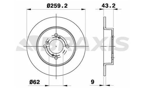 Braxis AE0566 Ae0566 Arka Fren Disk Aynası Swift Iv 10-259x3 5561168l00 ürün görseli 1