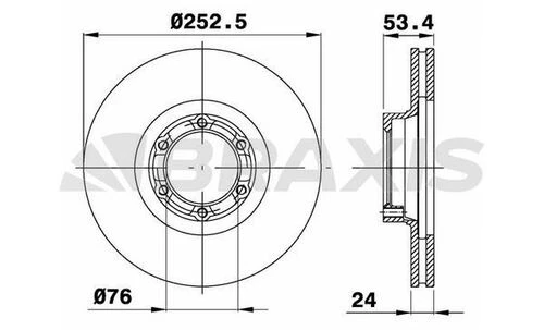 Braxis AE0107 Ae0107 Ön Fren Disk Aynası Renault Trafic 1.7 2.0 2.1d 2.5d Df1002 ürün görseli 1