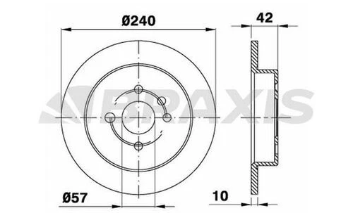 Braxis AE0031 Ae0031 Arka Fren Disk Aynası 5 Bijon Astra H Meriva B Corsa C Astra G 2.0dı 2.0 16v 1.8 16v 02 98-2.0d 569109 ürün görseli 1