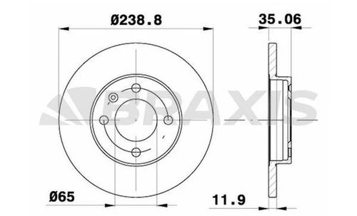 Braxis AE0052 Ae0052 Ön Fren Disk Aynası Golf I Iı Iıı 1.6 1.8 1.9d 1.9td 74 83 Passat 1.6 1.6d 1.6 Td 1.8 73 87 321615301 ürün görseli 1