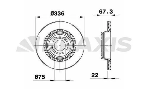 Braxis AE0279 Ae0279 Fren Diski Arka Havalı Bmw E90 E92 X1 E83 34216855004 ürün görseli 1
