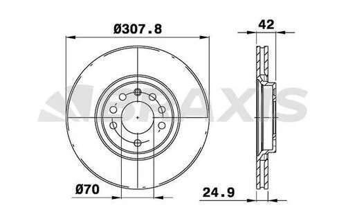 Braxis AE0062 Ae0062 Ön Fren Disk Aynası 5 Bijon Astra G H Zafira B Corsa D Corsa E Zafira B Adam 569061 ürün görseli 1
