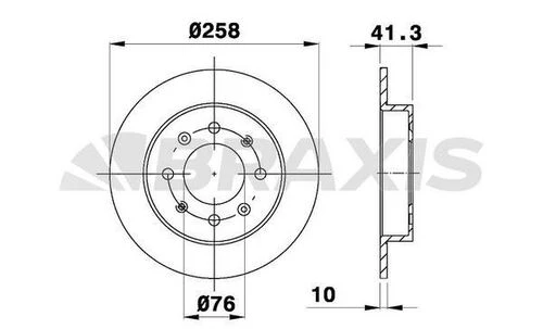 Braxis AE0585 Ae0585 Arka Fren Disk Aynası 258mm Kia Cerato 04- Adg04386 ürün görseli 1