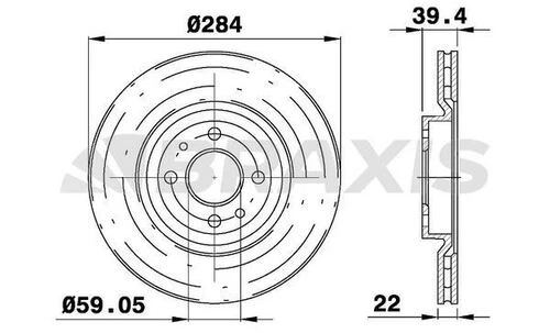 Braxis AE0172 Ae0172 Fren Diski Ön Punto 1.9jtd 03-tipo 2.0 91-95 Alfa Romeo 145 146 155 1.8 2.0 95-00 46427947 ürün görseli 1