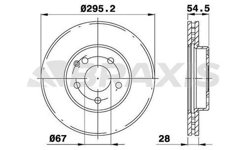 Braxis AE0175 Ae0175 Fren Diski Ön E-serisi W211 02-08 S211 03-08 A2114210812 ürün görseli 1