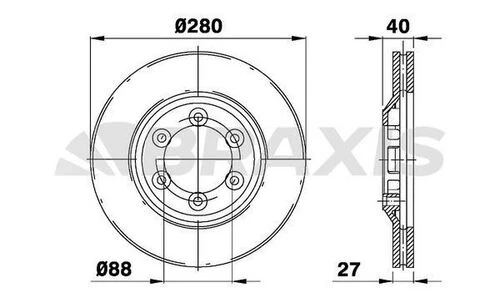 Braxis AE0468 Ae0468 Ön Fren Diski Aynası Isuzu D-max 2.5d 2002-2011 Adz94331 ürün görseli 1