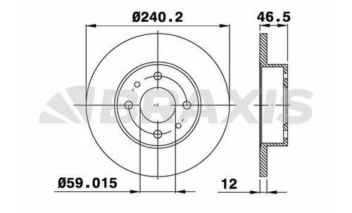 Braxis AE0091 Ae0091 Ön Fren Diski Diski Uno 1.4 86- 71738423 ürün görseli 1