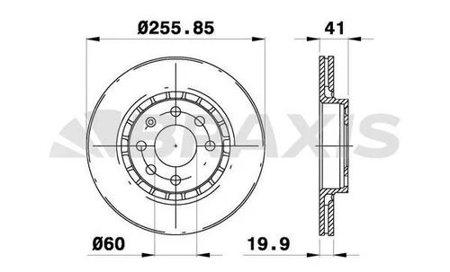 Braxis AE0206 Ae0206 Ön Fren Disk Aynası Havalı Astra F 1.8ı Corsa B 1.6 Gsı 16v 1.6l Vectra A 1.7d 1.7 Td 1.8 1.8ı 569010 ürün görseli 1