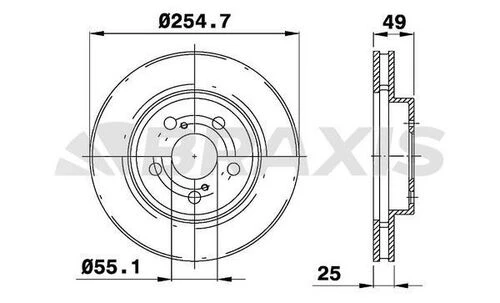 Braxis AE0360 Ae0360 Ön Fren Disk Aynası Toyota Prius 1.8vvt I 4351247050 ürün görseli 1