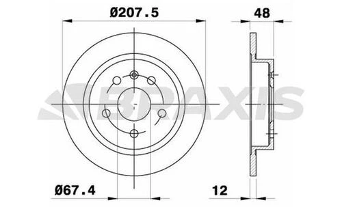 Braxis AE0370 Ae0370 Arka Fren Diski 16 İnç Insignia A 1.4 1.6 1.8 2.0 08- 569127 ürün görseli 1