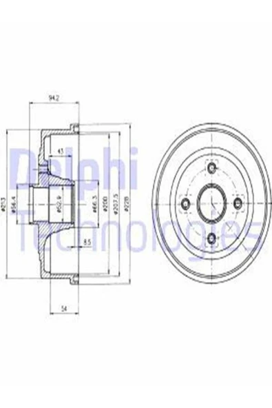 Delphi BF472 Bf472 Fren Kampanasi Arka (OPEL: CORSA C) 418001 (WF422852) ürün görseli 1