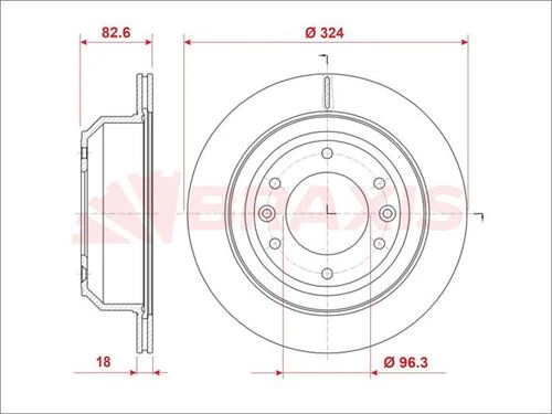 Braxis AE0941 Ae0941 Fren Diski Arka Hyundai H 1 08- 584114h300 ürün görseli 1