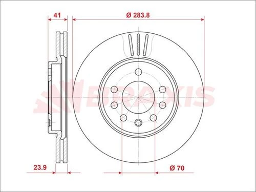 Braxis AE0873 Ae0873 Fren Diski Ön Havalı Calibra A 2.0 Turbo 4x4 2.5ı V6 1992 07 97 Vectra A 2.5 V6 93 11 94 569047 ürün görseli 1