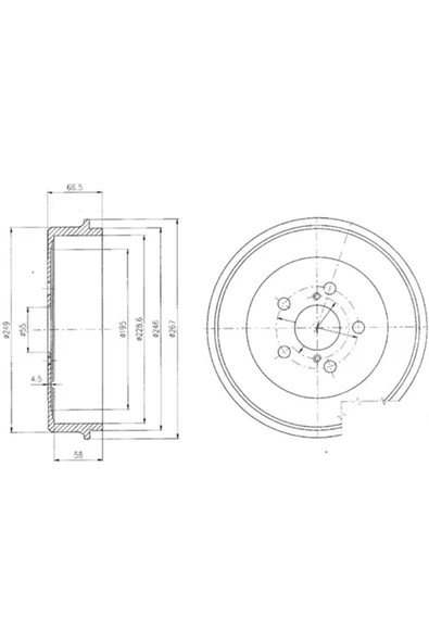 Delphi BF405 Fren Kampanası Arka Toyota Avensıs 10-97 03-03 Delphı Bf405 ürün görseli 1