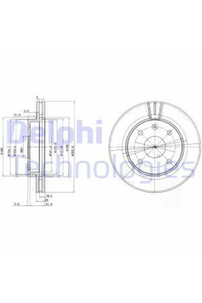 Delphi BG4003 FREN DİSKİ ÖN LACETTI 04- / NUBIRA 03- ürün görseli 1