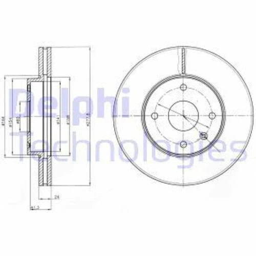 Delphi BG4193 FREN DİSKİ ÖN EPICA 06- HAVALI 278mm ürün görseli 1