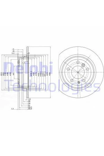 Delphi BG2431 FREN DİSKİ ÇİFTLİ PAKET BMW 518-520-524-525-530-535 ürün görseli 1