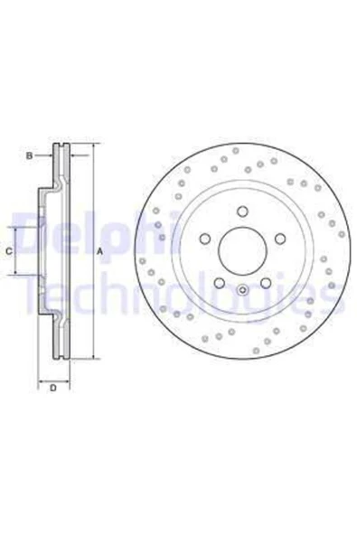 Delphi BG4923C Fren Diski Çiftli Paket ürün görseli 1