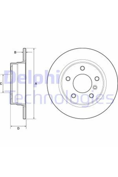 Delphi BG2624 FREN DİSKİ TK BMW 316 318 320 323 325 328 04/91- AR ürün görseli 1