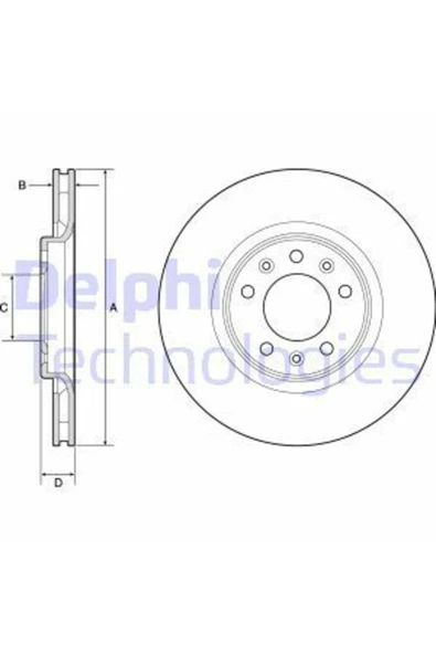 Delphi BG4806C Arka Fren Disk 5d 294mm Expert Iv Traveller Uyumlu ürün görseli 1