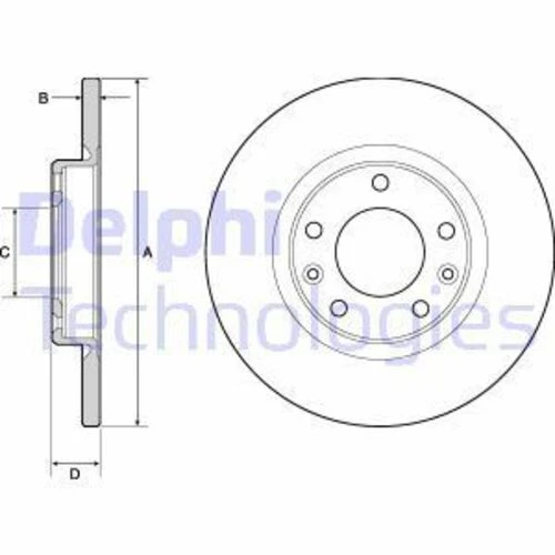 Delphi BG4661C Bg4661c Arka Fren Diski C4 Picasso 308 Iı 13-308 Sw Iı 2014-ölçü 268x12 1609582880 ürün görseli 1